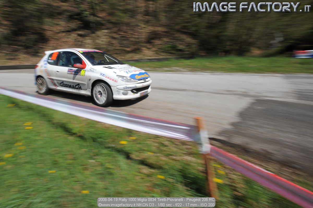 2008-04-19 Rally 1000 Miglia 0834 Tirelli-Piovanelli - Peugeot 206 RC